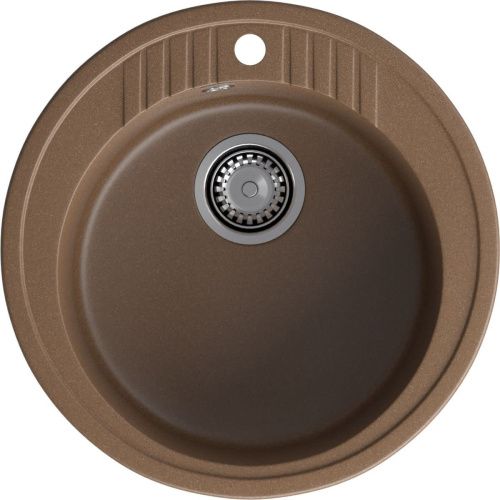 Кухонная мойка Granfest Rondo R-520 терракот 50х50 цвет коричневый поверхность матовая