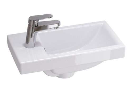Раковина из сантехнического фарфора Taliente P-UM-COM40/1 40х20 накладная цвет белый - фото 2