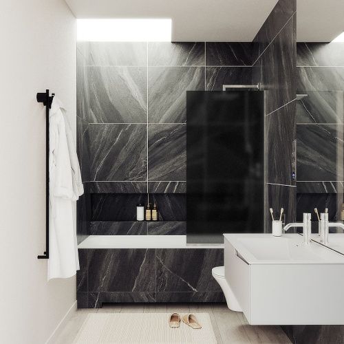 Душевая шторка на ванну Maybah Glass MGV-89-5у 90х140 стекло тонированное профиль хром ориентация универсальная - фото 2