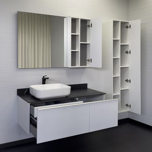 Тумба с раковиной Comforty Милан 00-00014006CF 120х50 подвесная цвет белый - фото 5