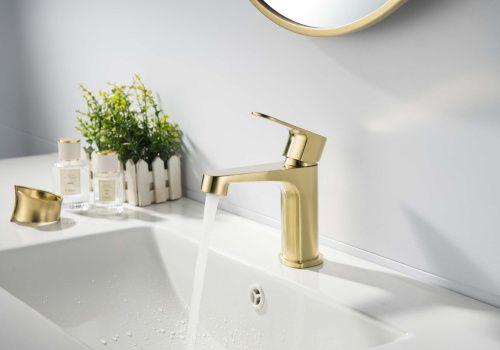 Смеситель Aquatek Оберон AQ1210BG на раковину золото - фото 5