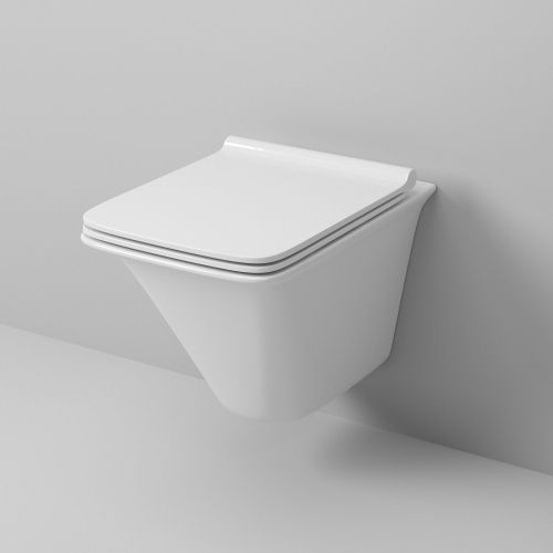 Унитаз подвесной Grossman Санфаянс GR-4413S белый с сиденьем микролифт безободковый каскадный смыв - фото 2