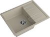 Кухонная мойка Granfest Quadro Q-650L топаз 65х50 цвет серый поверхность матовая