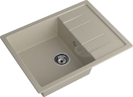 Кухонная мойка Granfest Quadro Q-650L топаз 65х50 цвет серый поверхность матовая