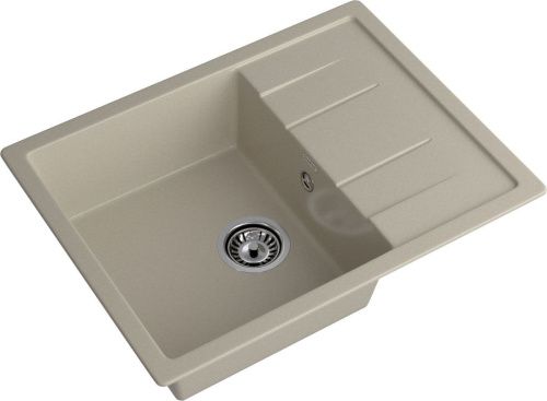 Кухонная мойка Granfest Quadro Q-650L топаз 65х50 цвет серый поверхность матовая - фото 2
