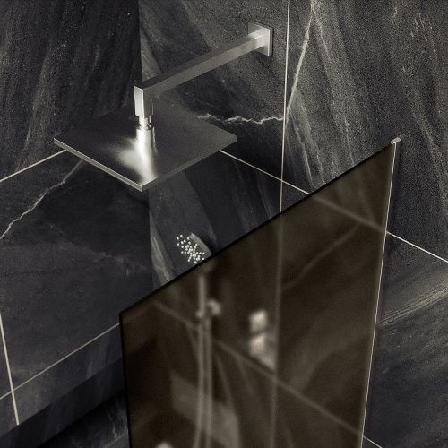 Душевая шторка на ванну Maybah Glass MGV-77-5у 90х140 стекло тонированное профиль хром ориентация универсальная - фото 4