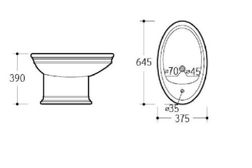 Биде напольное Boheme Puro 960 цвет белый - фото 2
