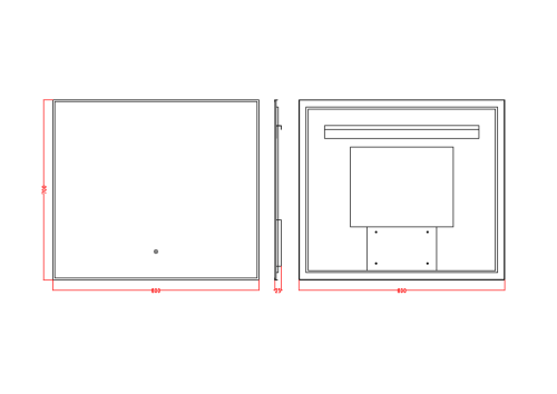 Зеркало с подсветкой Boheme Modern 543-080-MG 80х70 - фото 2