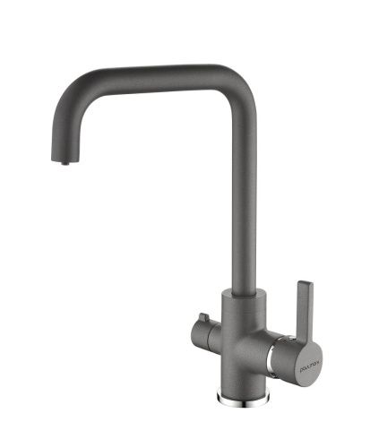 Смеситель для кухни Paulmark LOGAS Lo213021-GRM на мойку хром/серый