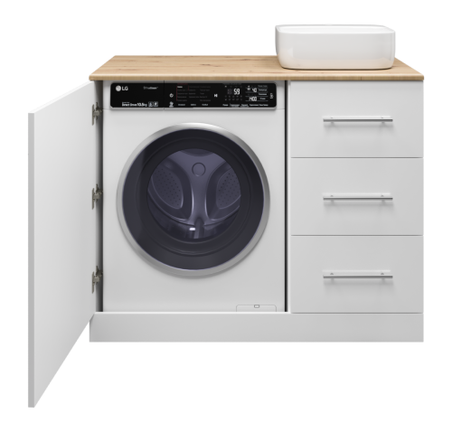 Тумба под раковину Misty Респект Э-Рес01110-13ЯП 110х60 напольная цвет белый - фото 3