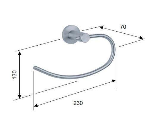 Полотенцедержатель Remer Minimal INOX Mi44INOXCR - фото 2