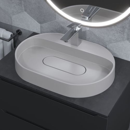 Раковина из искусственного камня Uperwood Tanos Quartz 291030521 60х40 накладная цвет белый - фото 4