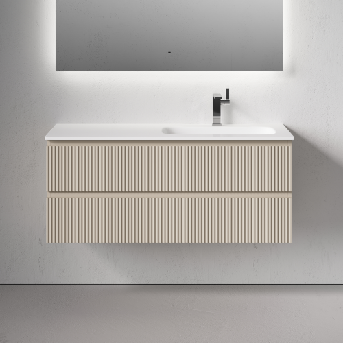 Тумба под раковину Sancos SNOB R SNR120RCE 120х40 подвесная цвет бежевый - фото 4