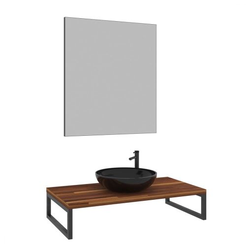 Консоль под раковину Orka Kestel 3001038 90х50 подвесная цвет коричневый - фото 2