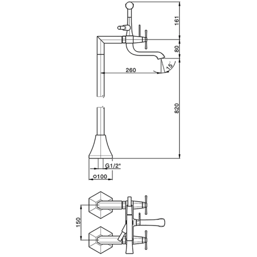 Смеситель Cisal Cherie CX0042006T напольный хром - фото 2