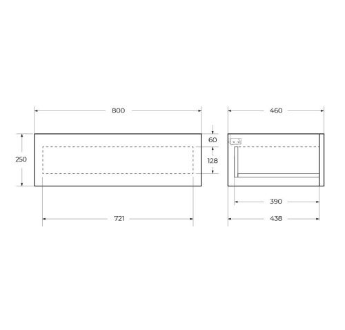 Тумба под раковину Cezares CADRO CADRO-80-1C-SO-NR-BLUM 80х50 подвесная цвет черный - фото 2