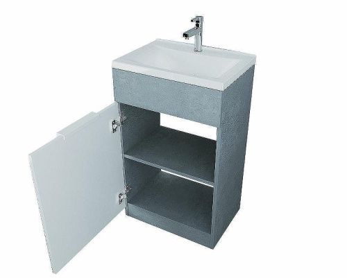 Тумба с раковиной 1MarKa Revo У99085 50х40 напольная цвет серый - фото 2