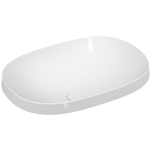 Раковина из сантехнического фарфора Vitra Frame 5652B403-0016 60х40 накладная цвет белый без отверстий под смеситель