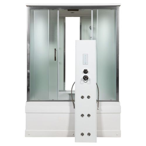 Душевой бокс AvaCan  EM4517GM+EL 170х90 стекло с рисунком профиль хром - фото 3