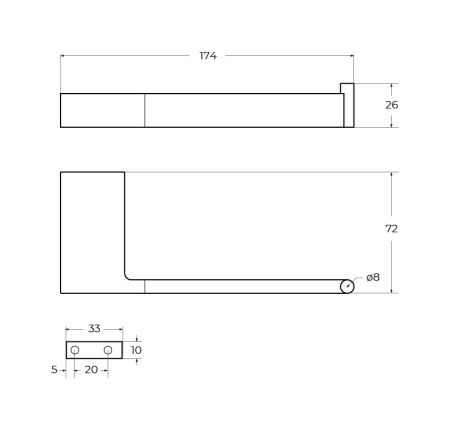 Бумагодержатель Cezares SLIDER SLIDER-PH1-IN