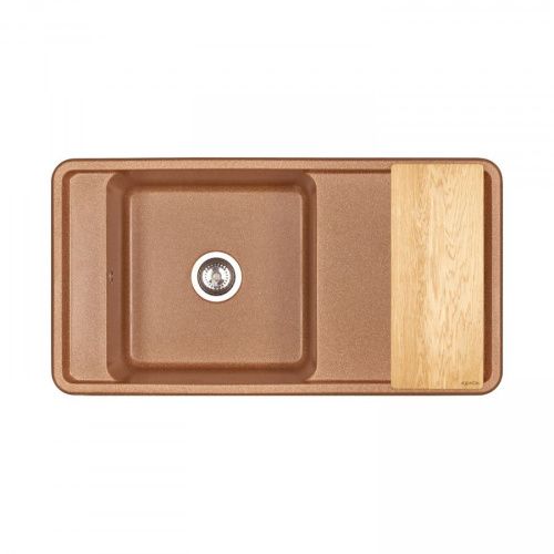 Кухонная мойка Aquaton Беллис 1A725132BS270 95х50 цвет коричневый - фото 4