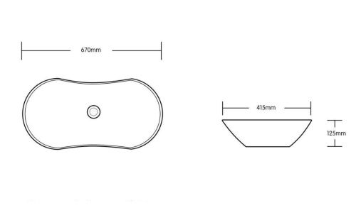 Раковина из сантехнического фарфора Cerutti SPA CR7031 70х40 накладная цвет белый без отверстий под смеситель - фото 2