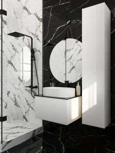 Тумба со столешницей La Fenice TERRA NFNC-01-TER-B-60-3-GB 60х50 подвесная цвет белый - фото 5