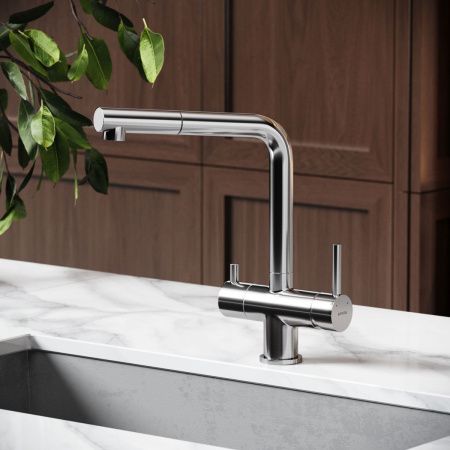 Смеситель для кухни Sancos Spin SC4015BN на мойку никель