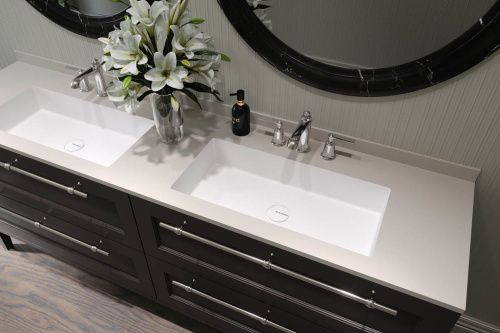 Раковина из искусственного камня Holbi NEPTUNE 65 1.02.013.11.3 70х30 встраиваемая цвет серый - фото 2