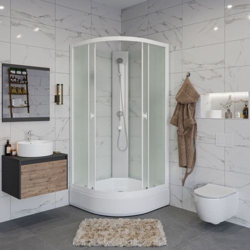 Душевая кабина Niagara Promo P80/26/MT/BK 80х80 четверть круга без крыши ориентация универсальная - фото 3