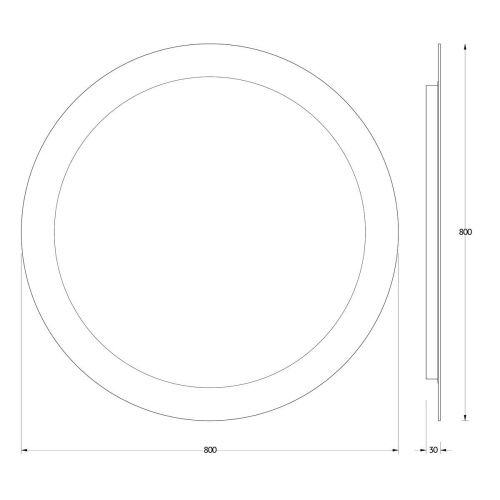 Зеркало с подсветкой Evoform Ledshine BY 2525 80х80 подвесное - фото 2