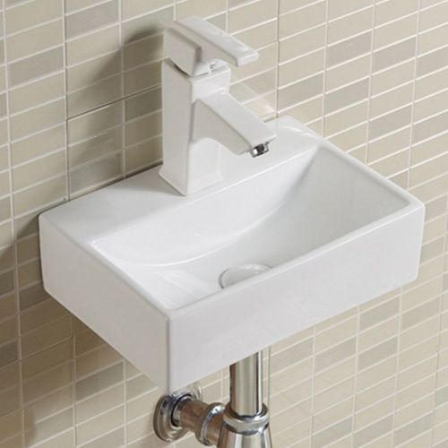 Раковина из сантехнического фарфора Melana A301-803 40х30 накладная цвет белый 1 отверстие под смеситель - фото 2