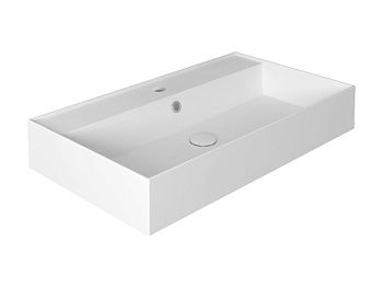 Раковина из сантехнического фаянса Simas AG 81 bia 80х50 подвесная цвет белый