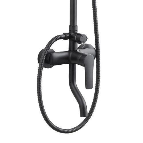 Душевая стойка Bond Circle B04-9188 настенная цвет черный - фото 2