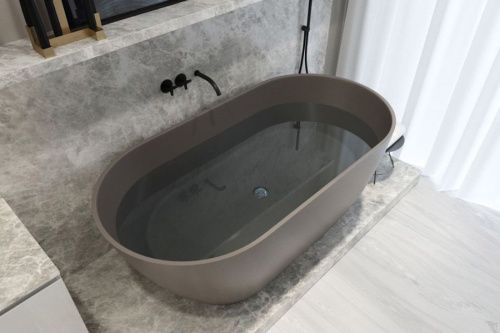 Ванна из искусственного камня Holbi VENUS NEW 1.01.002.11.3 160х80 отдельностоящая овальная - фото 2