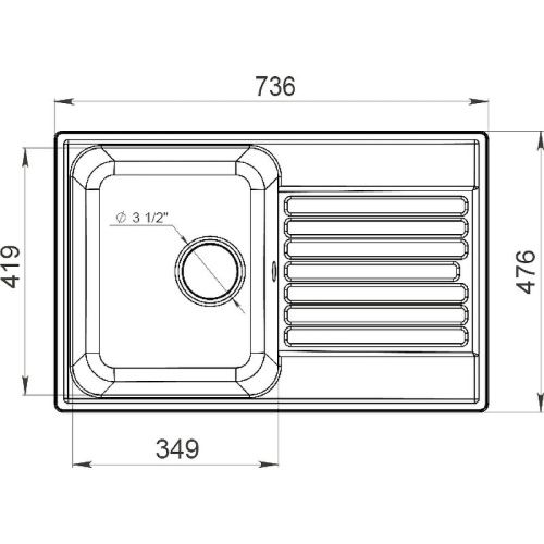 Кухонная мойка Granfest Quarz 78 черный 75х50 цвет черный поверхность матовая - фото 4