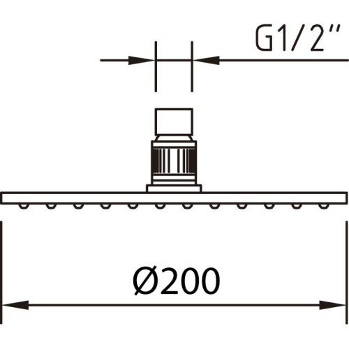 Верхний душ Clever SLIM INOX AIR 99603 20х20 хром - фото 2