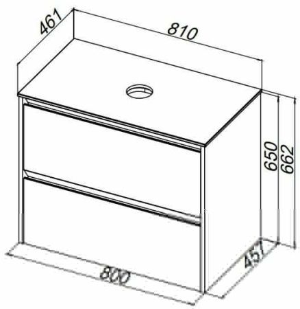 Тумба под раковину Allen Brau Activity 1.34004.AM 80х50 подвесная цвет черный