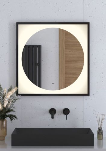 Зеркало с подсветкой Defesto ECLIPSE DF 2232R 70х70 подвесное - фото 3