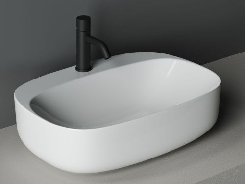 Раковина из сантехнического фарфора Ceramica Nova ELEMENT CN5012 60х40 накладная цвет белый 1 отверстие под смеситель - фото 2
