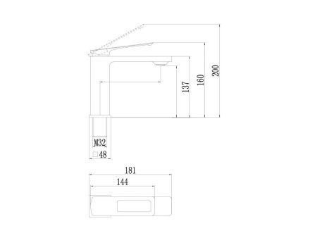 Смеситель Savol S-009001C на раковину бронза