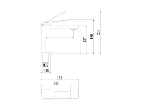Смеситель Savol S-009001B на раковину золото - фото 2