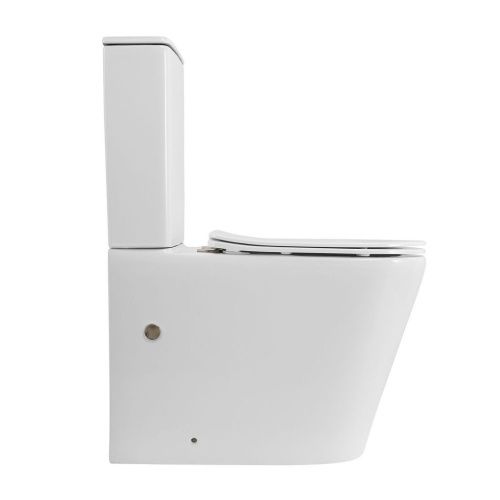 Унитаз напольный Art&Max Tito AM6088CPRVTSC белый с сиденьем микролифт смыв торнадо - фото 3