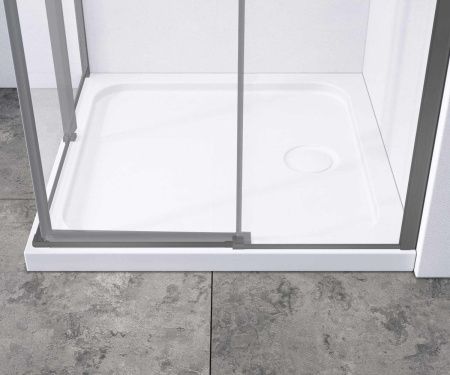 Душевой уголок Vincea Slim-N VSS-4SN8010CLGM 100х80 стекло прозрачное профиль хром без поддона