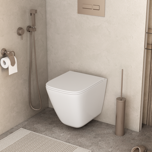 Унитаз подвесной Grossman Торнадо GR-4479SQC белый с сиденьем микролифт безободковый смыв торнадо - фото 2