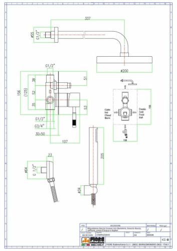 Душевая система Fiore Xenon 44NN5191 встраиваемая в стену цвет черный - фото 2