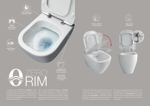 Чаша унитаза подвесная Disegno Ceramica Forever FV00500001 цвет белый глянцевый без сиденья безободковая - фото 2