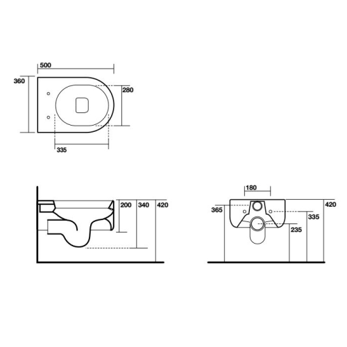 Чаша унитаза подвесная Kerasan Flo 311530 цвет белый без сиденья - фото 2