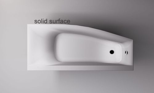 Ванна из искусственного камня Astra-Form Скат 01010083 170х75 пристенная асимметричная с ножками - фото 3