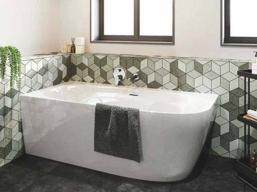 Ванна акриловая Riho OMEGA CORNER B097001005 170х80 пристенная асимметричная с ножками